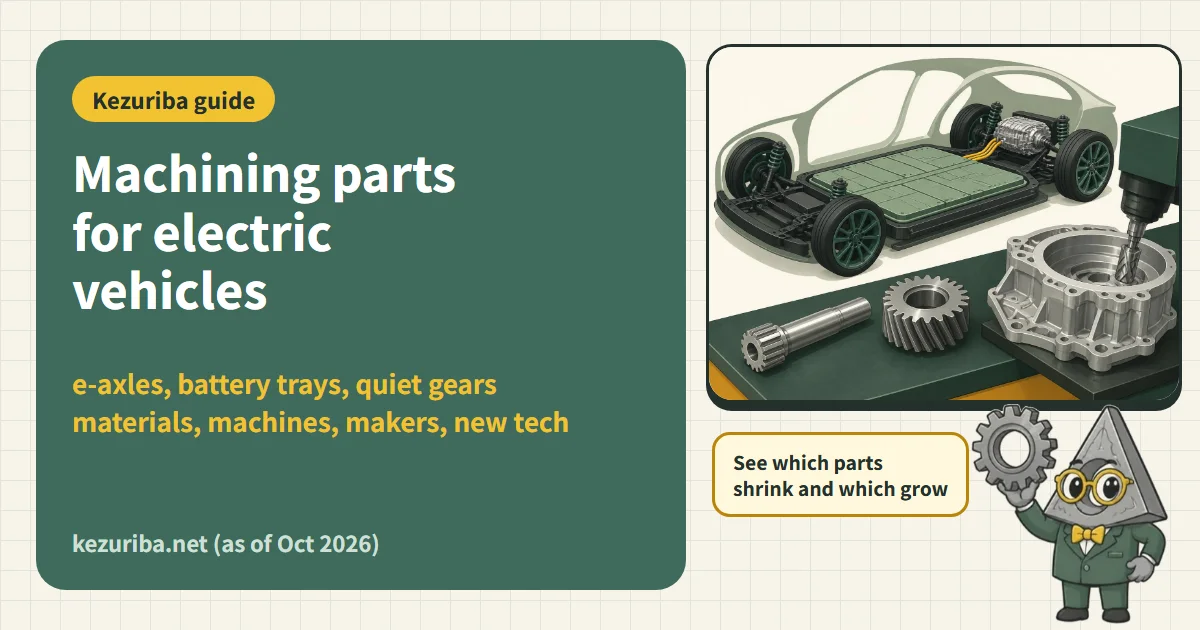 Machining EV Parts: Parts That Shrink and Grow, eAxles and Battery Cases, Quiet Gears, Major Japanese Companies, Machine and Cutting Tools, New Technology, How to Enter