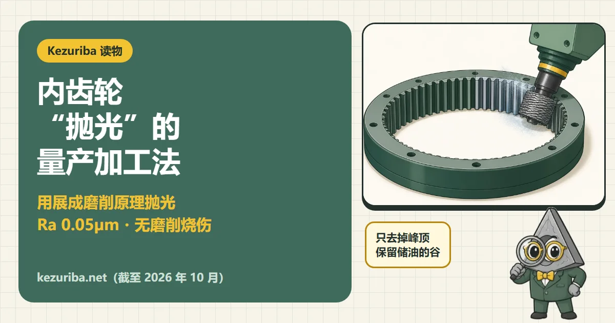 “抛光”内齿轮:用展成磨削原理进行抛光的批量加工方法(尼得科机床×亚琛工业大学)图解