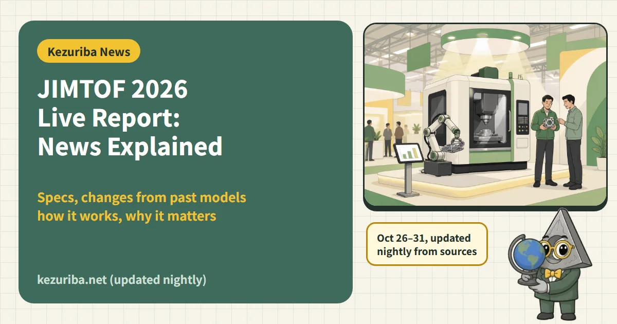 JIMTOF 2026 Live Report: New Product Announcements Explained (Specs, Changes from Previous Models, How They Work, What They Mean)