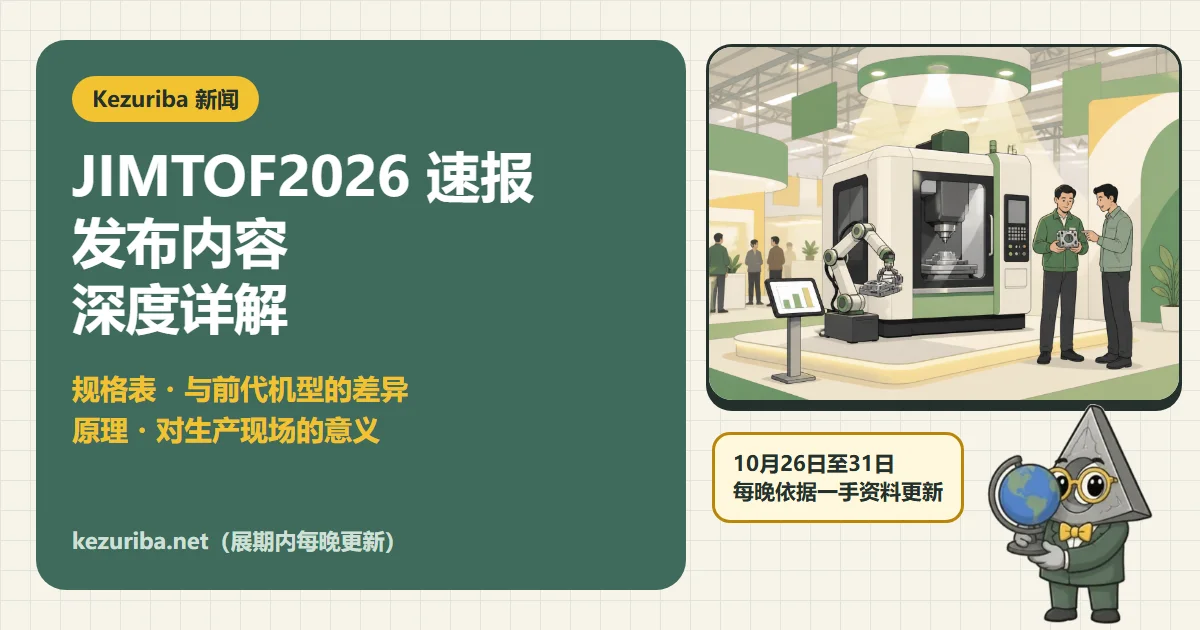 JIMTOF2026 速报:新产品发布详解(规格、与前代机型的差异、原理、对现场的意义)