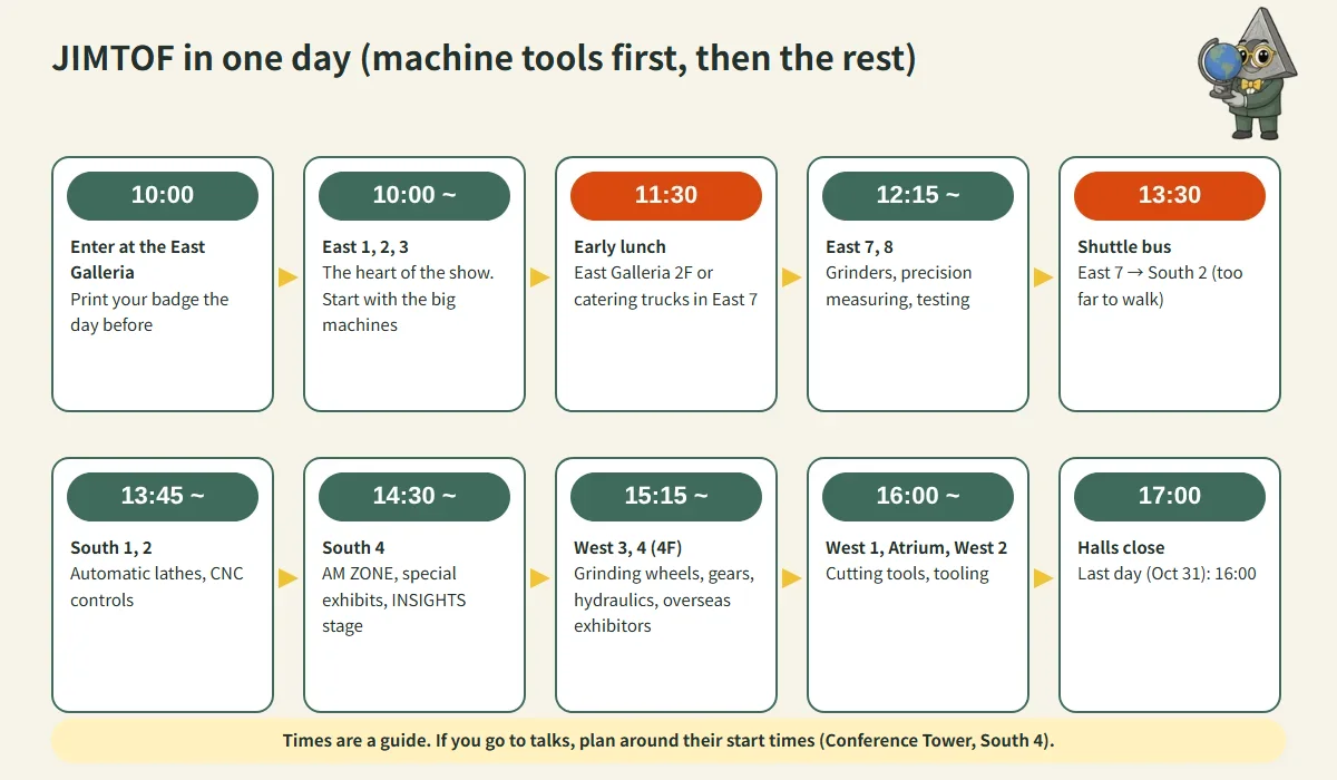 Sample one-day JIMTOF schedule