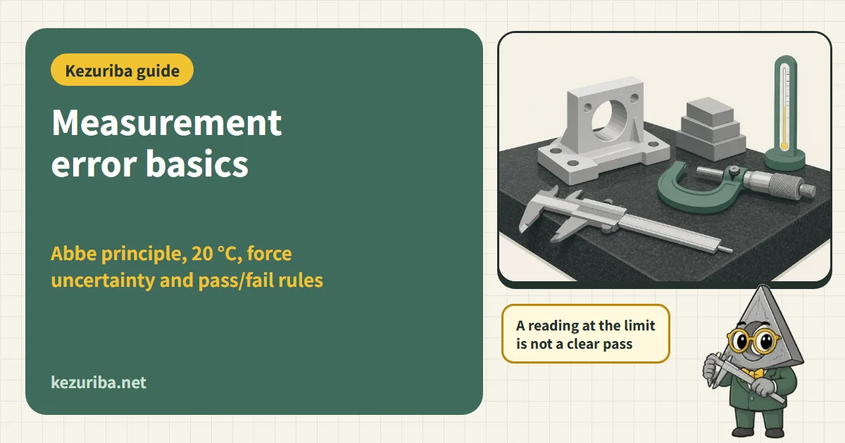 Measurement Error Basics: Abbe Principle, 20°C, Measuring Force, Uncertainty and Pass/Fail Decisions