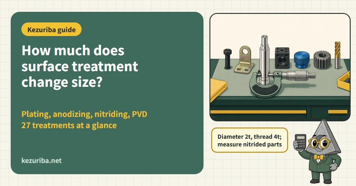 Surface Treatment Dimensional Change Table: How Much Does the Diameter Change with Plating, Anodizing, Nitriding, PVD, Thermal Spray, and Electropolishing?